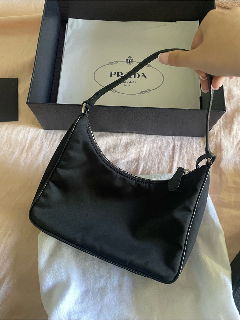 Prada Black Nylon Shoulder Bag 2005 - Picture 4 of 6